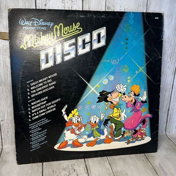 1979 Walt Disney Mickey Mouse Disco Vintage Vinyl LP Record Album - Picture 2 of 4